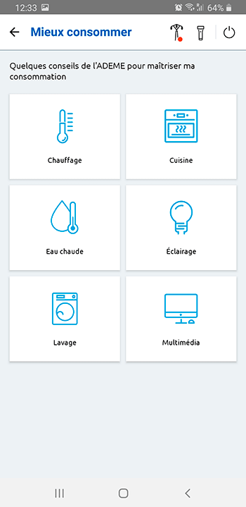 conseils de l'ademe sur l'appli enedis à mes côtés