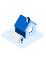 Maison avec citerne de gaz